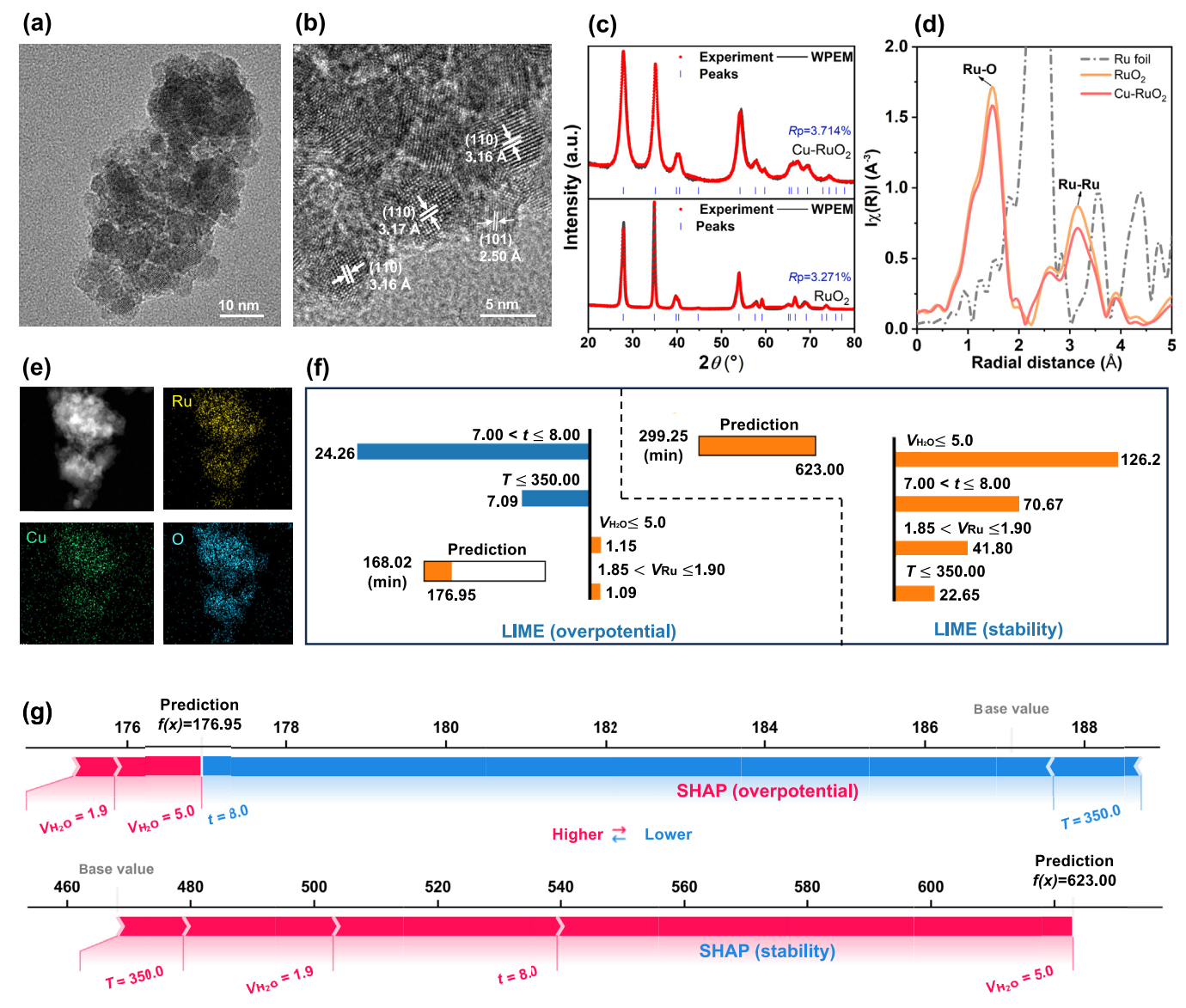 Microscopy, spectroscopy, and explainability results